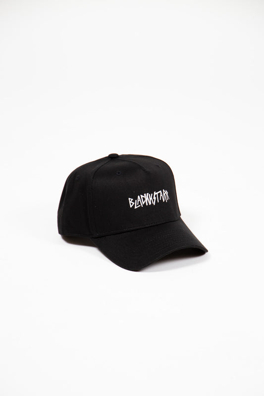 "BLACKKSTARR" Embroided Snapback - Blackk