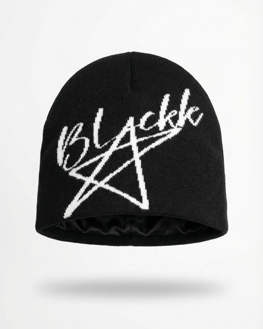 Blackkstarr Signature Satin Lined Beanie - Blackk