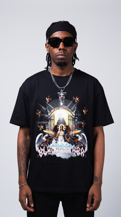 Divine by Design tee — front hero, model editorial studio