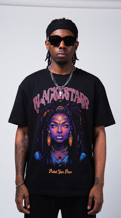 Protect Your Peace tee — front hero, model editorial studio
