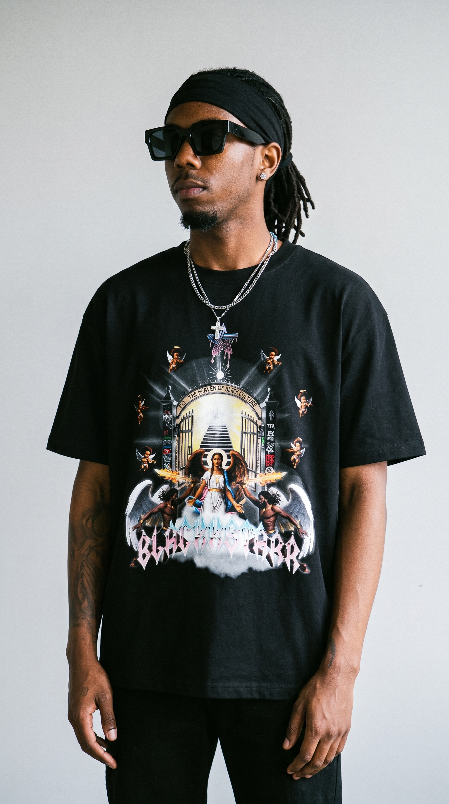 Divine by Design tee — three-quarter stance