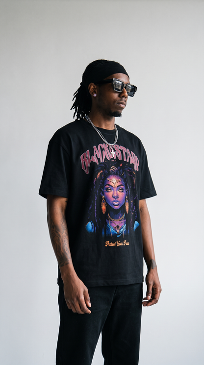 Protect Your Peace tee — three-quarter stance