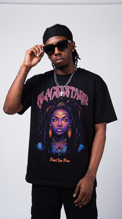 Protect Your Peace tee — close editorial, graphic dominant